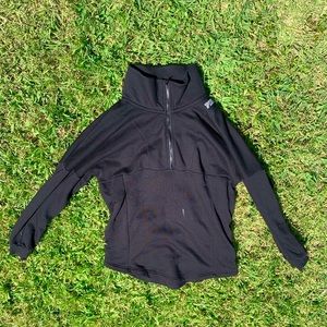PINK victoria’s secret black quarter zip hoodie